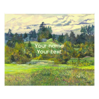 Pins peint aquarelle sur soie