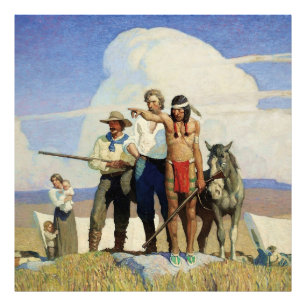 Impression Photo Pionniers de l'art occidental par NC Wyeth