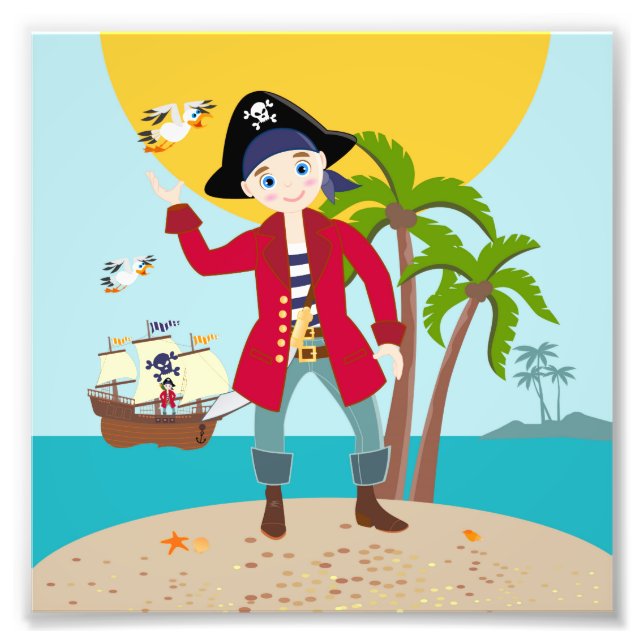 Impression Photo Pirate kid birthday (Devant)