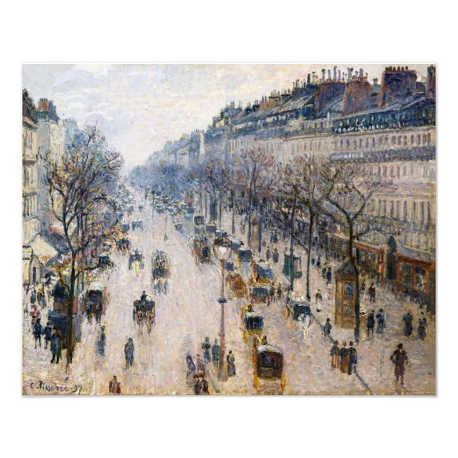 Impression Photo Pissarro - Boulevard Montmartre, Matin d'hiver (Devant)