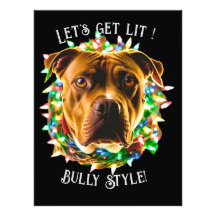 Pitbully Bully Funny Noël Personnalisez votre pers