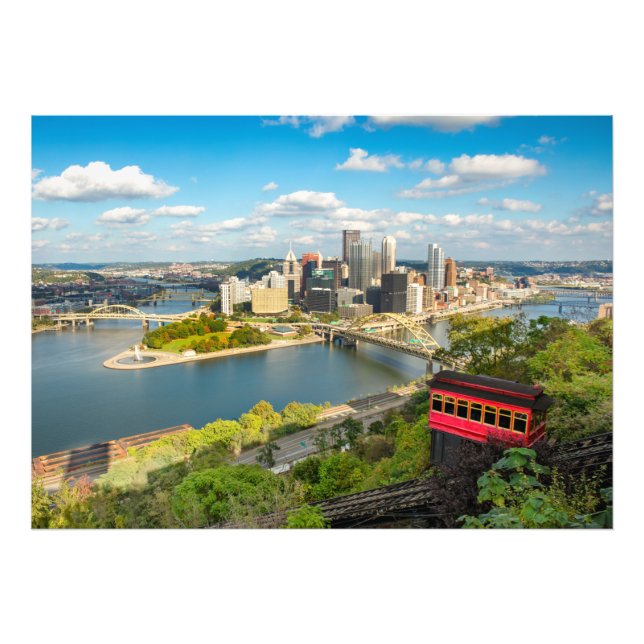 Impression Photo Pittsburgh Pennsylvania Duquesne Incline View (Devant)