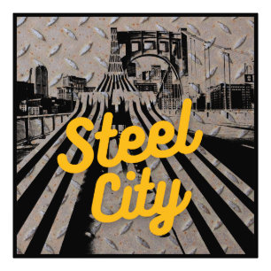 Impression Photo Pittsburgh Steel City Bridge Skyline Pennsylvanie