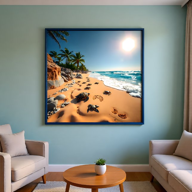 Impression Photo Plage Chic Coquille Dorée Tropicale (Créateur téléchargé)