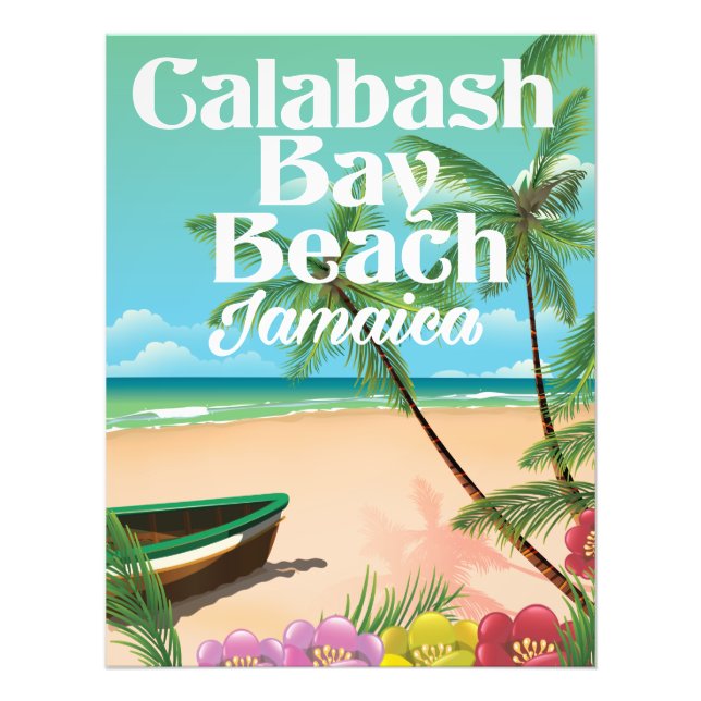 Impression Photo Plage de bambou Jamaïque (Devant)