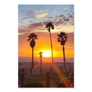 Impression Photo Plage de coucher de soleil de vacances