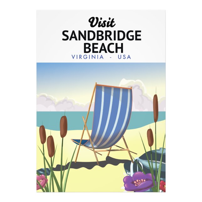 Impression Photo Plage de Sandbridge Virginie États-Unis, (Devant)