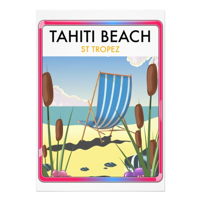 Impression Photo plage de Tahiti st tropez (Devant)