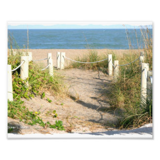 Impression Photo Plage promenade dune roped de Floride Beach Color