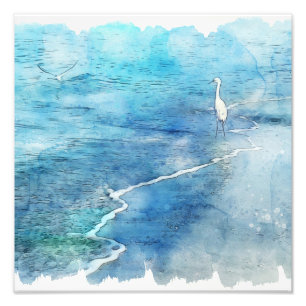 Impression Photo Plage tropicale dans le bleu turquoise d'Aqua Turq