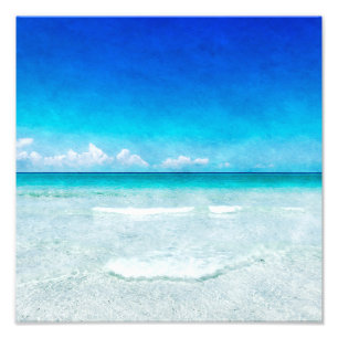 Impression Photo Plage tropicale - Turquoise Aqua Ocean Blue Florid