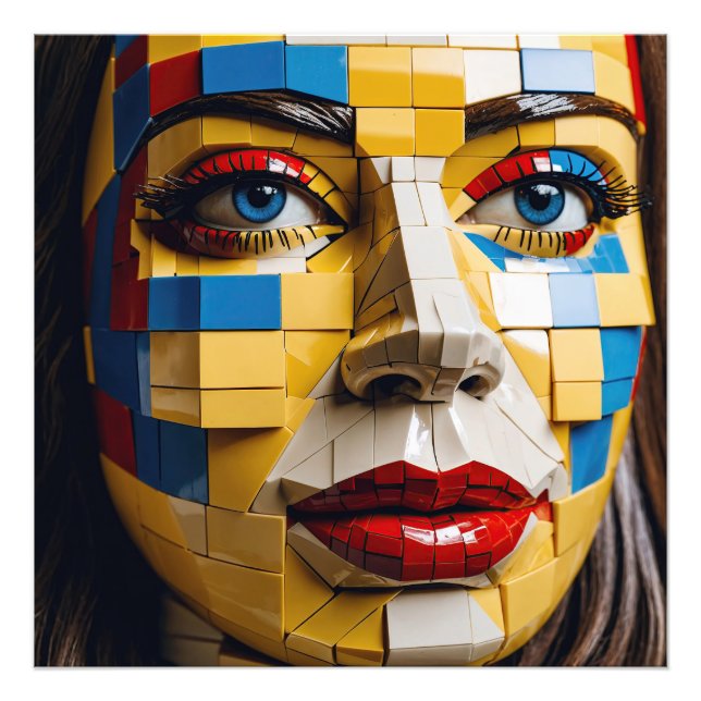 Impression Photo "Plan de l'humanité" - Un portrait cubiste (Devant)