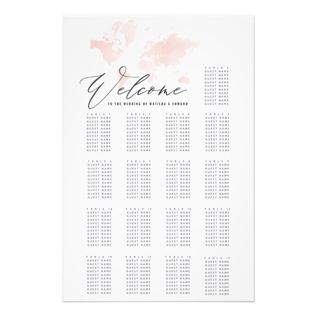 Impression Photo plan d'eau mondial plan de sièges mariage (Devant)