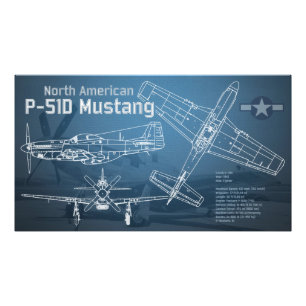 Impression Photo Plan directeur nord-américain P-51D Mustang