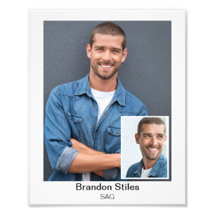 Impression Photo Plan rapproché d'acteur 8x10 avec encadré intérieu