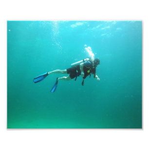 Impression Photo plongée sous-marine eau bleue