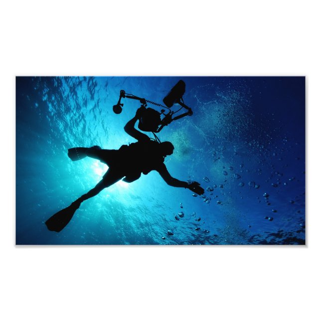 Impression Photo Plongeur sous l'eau (Devant)