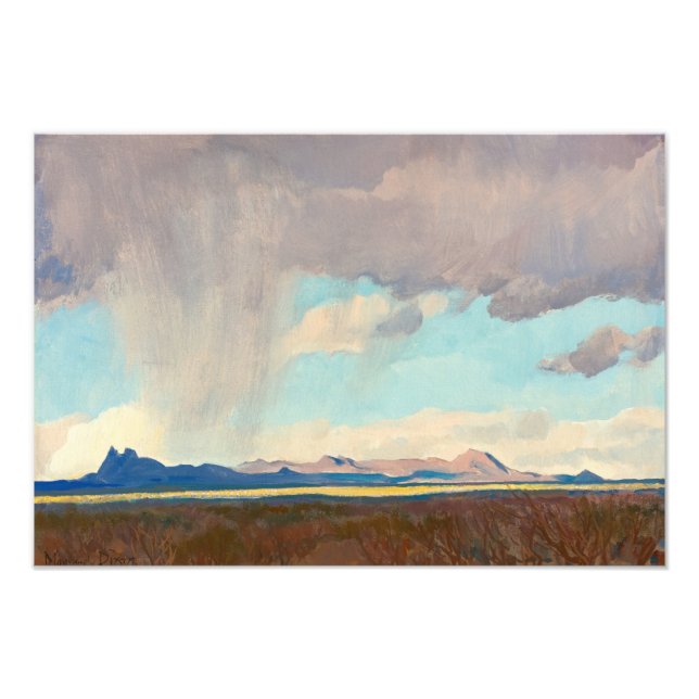 Impression Photo Pluie pour le Golfe par Maynard Dixon (Devant)