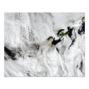 Impression Photo Plume du volcan Okmok, îles Aléoutiennes 2