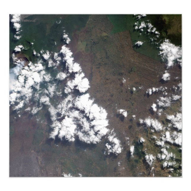 Impression Photo Plume monte du volcan Nyiragongo en RDC (Devant)