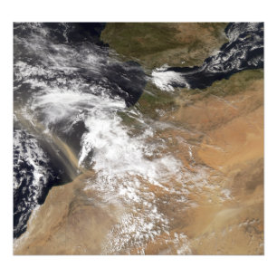 Impression Photo Plumes de poussière au large des côtes marocaines