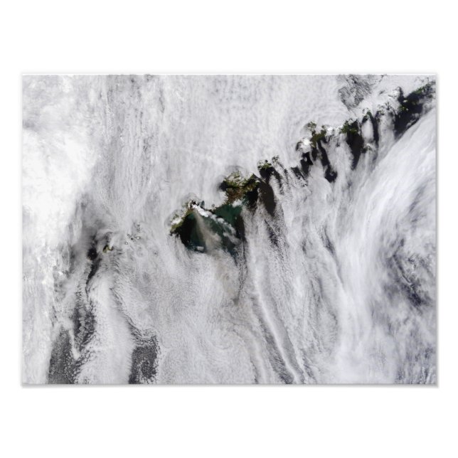 Impression Photo Plumes du volcan Okmok, îles Aléoutiennes (Devant)