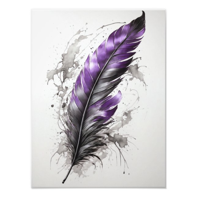 Impression Photo Plumes - Violet (Devant)