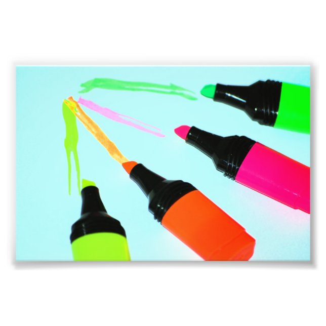 Impression Photo PLUS HAUT PENS Neon ROSE ORANGE GREEN LIME SCHOO (Devant)