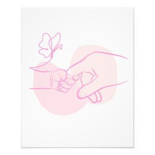 Impression Photo Poignée minimaliste pour bébé tenant le doigt pare