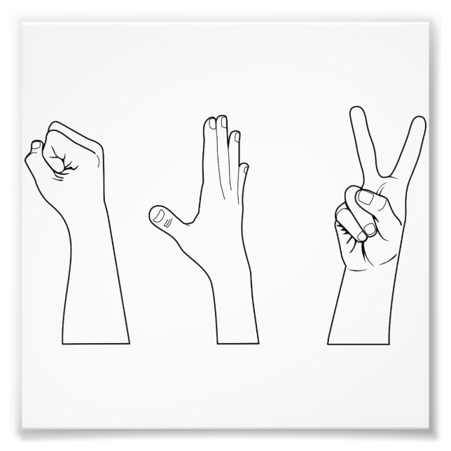 Impression Photo Poignées de ciseaux de papier (Devant)