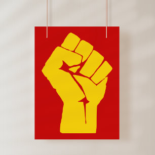 Impression Photo Poing, Rebelle, Émeute, Résistance, Style Communis