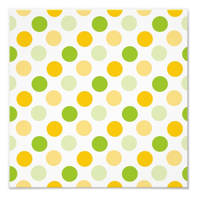 Impression Photo Points de polka citriques (Devant)