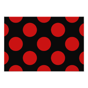 Impression Photo Pois rouges, Motif à points polka, points, pointil