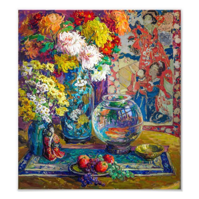 Impression Photo Poissons, fruits et fleurs | Kathryn E. Cherry | (Devant)