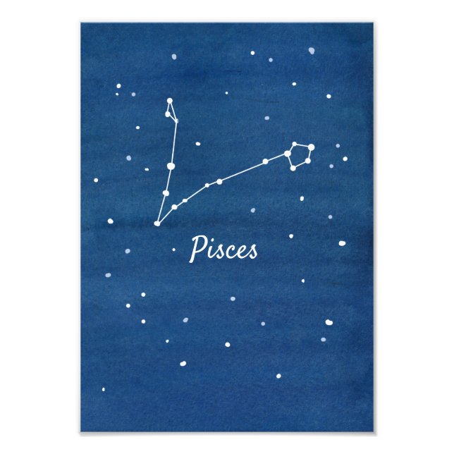 Impression Photo Poissons Star Constellation Bleu (Devant)