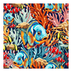 Impression Photo Poissons Tropicaux Vibes Colorés d'Été