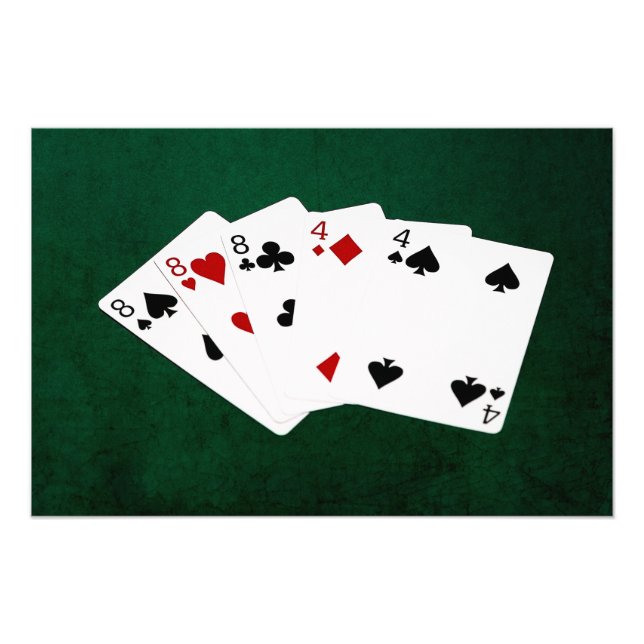Impression Photo Poker Hands - Full House - Huit et Quatre (Devant)