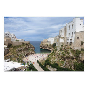 Impression Photo Polignano une plage de ville de jument dans la