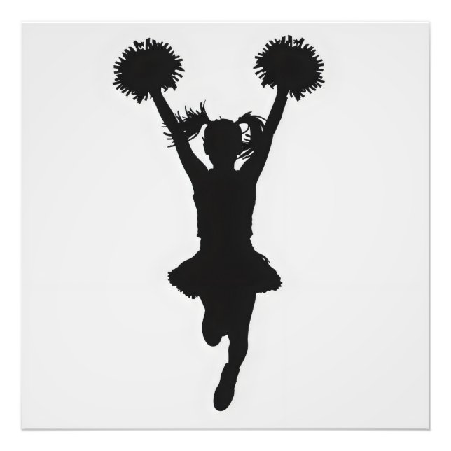 Impression Photo Pom-pom girl Silhouette Girl (Devant)