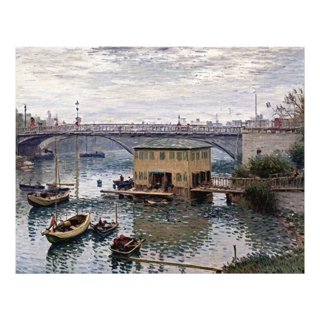 Impression Photo Pont à Argenteuil le jour gris (Devant)