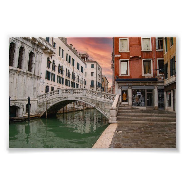 Impression Photo Pont de Canonica Venise Italie (Devant)