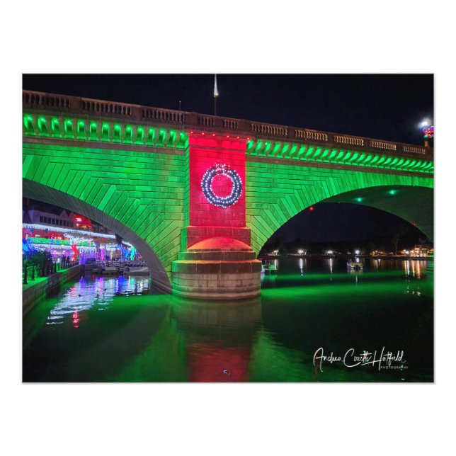 Impression Photo Pont de Londres Noël (Devant)