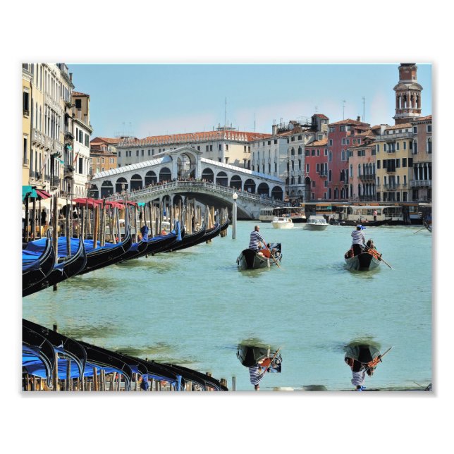 Impression Photo PONT DE RIALTO - Venise - Canal Grande (Devant)