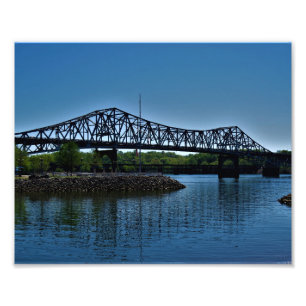 Impression Photo Pont d'eau bleu