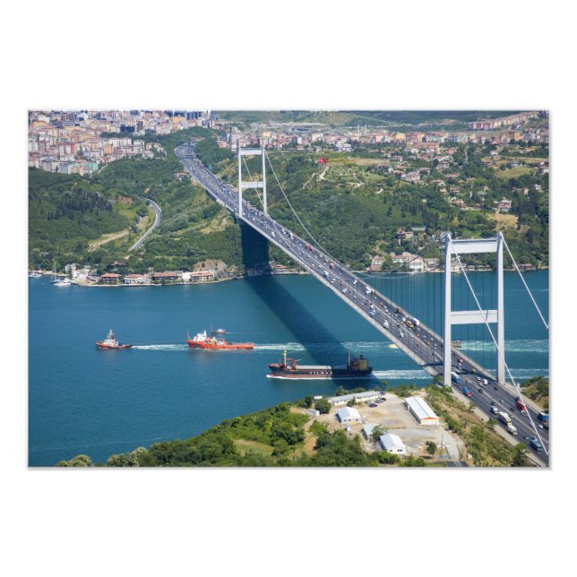 Impression Photo Pont Fatih Sultan Mehmet sur le Bosphore, (Devant)