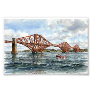 Impression Photo Pont ferroviaire historique du Forth en Écosse à l