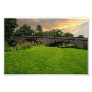 Impression Photo Pont historique de St Asaph sur la rivière Elwy