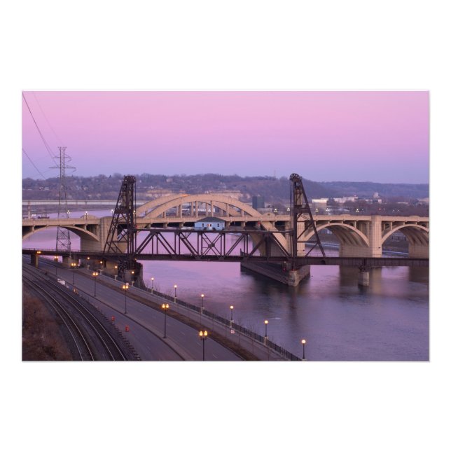Impression Photo Pont Robert Street au crépuscule (Devant)