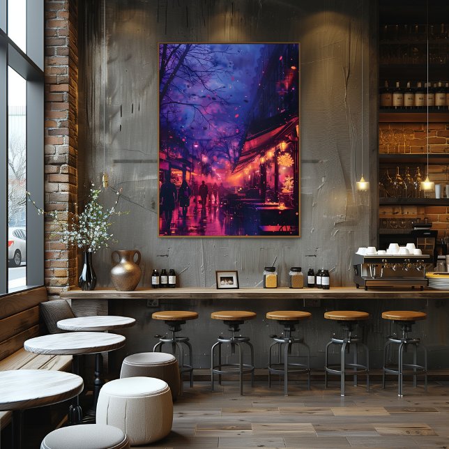Impression Photo Pop Art: Paseo Nocturno en la Ciudad (Créateur téléchargé)