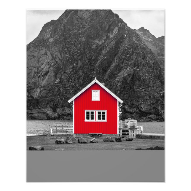 Impression Photo Pop couleur de la maison rouge (Devant)